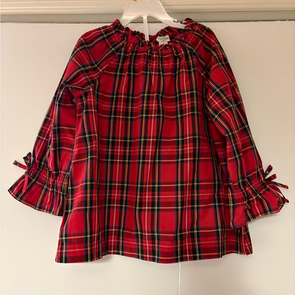 Crewcuts Vibrant Red Plaid Top
